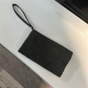 Charming Charlie Black Rhinestone Clutch